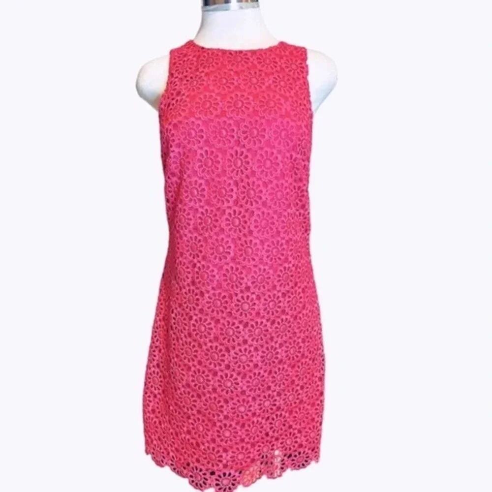 Laundry By Shelli Seagal Pink Lace Sleeveless Cocktail Party Dress Size 4